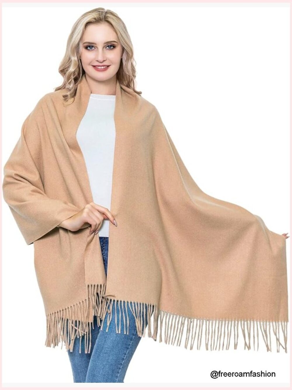 Thick Wool Pashmina Shawl Wraps for Women Wedding Evening Travel
